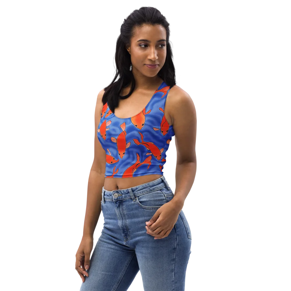 Ember Tide on Crop Top — Left Front