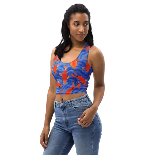 Ember Tide on a Crop Top