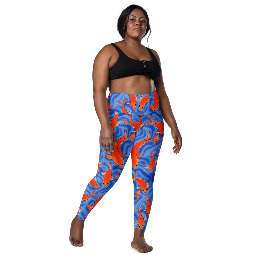 Ember Tide on Leggings with Pockets — Front