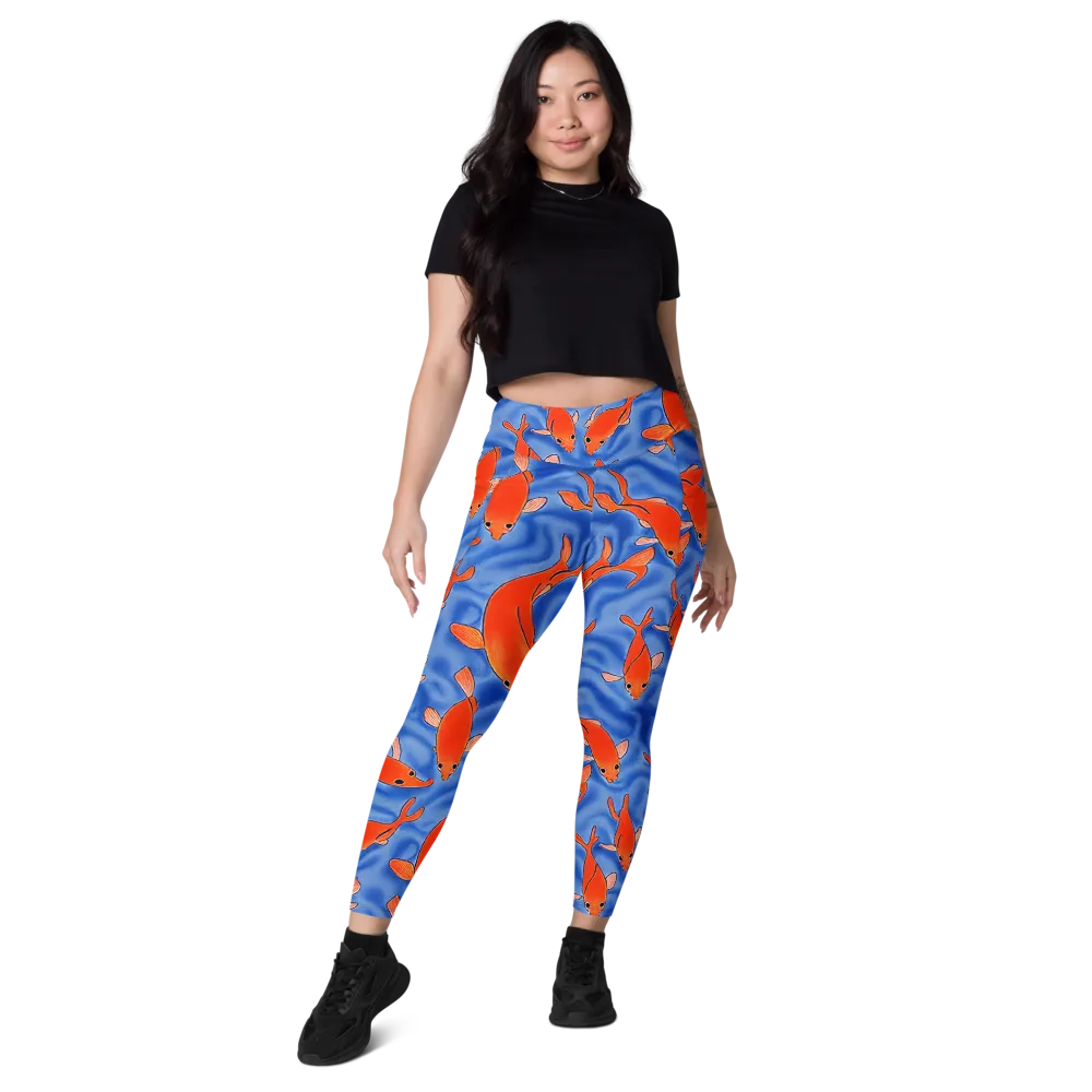 Ember Tide on Leggings with Pockets — Front