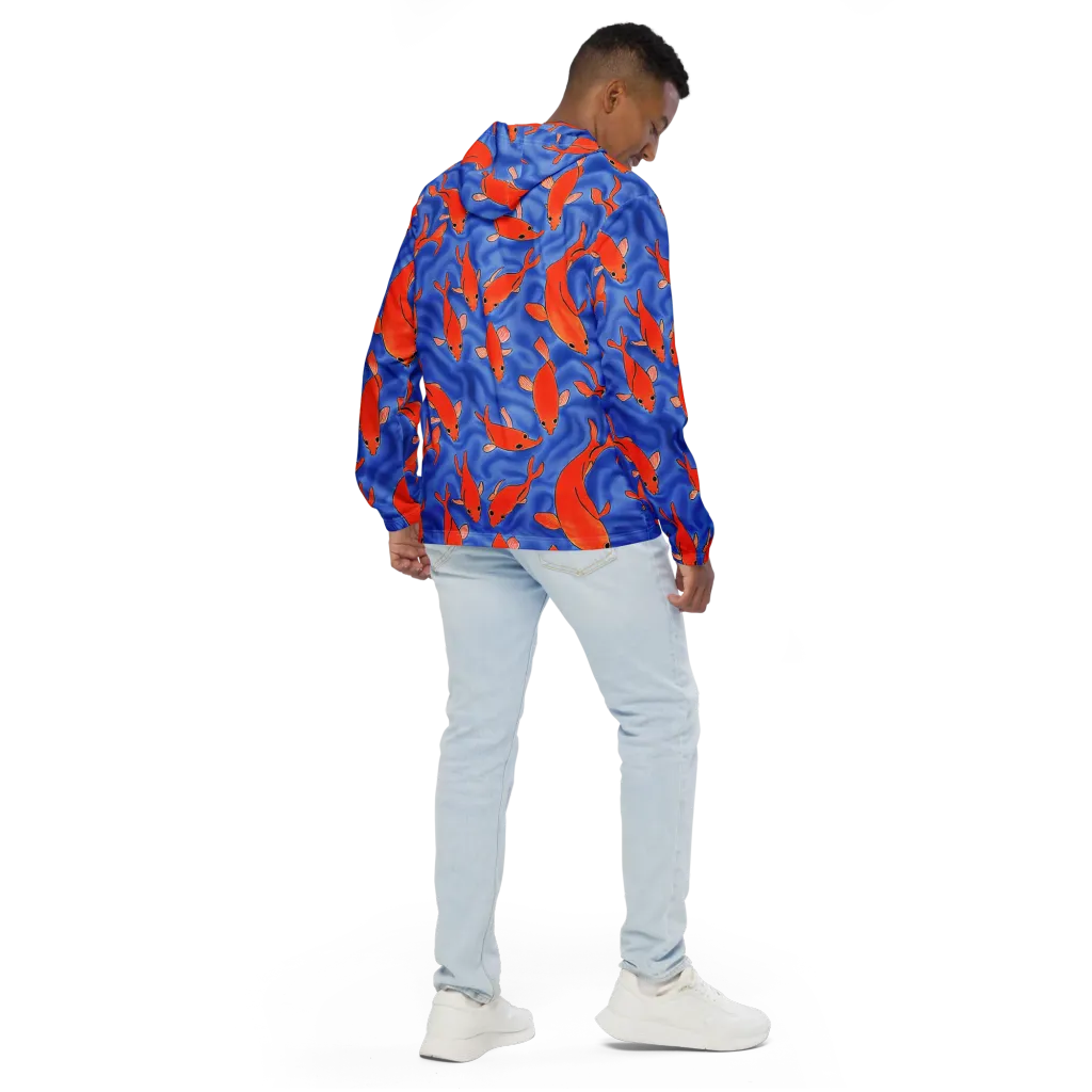 Ember Tide on Men's Windbreaker — Back