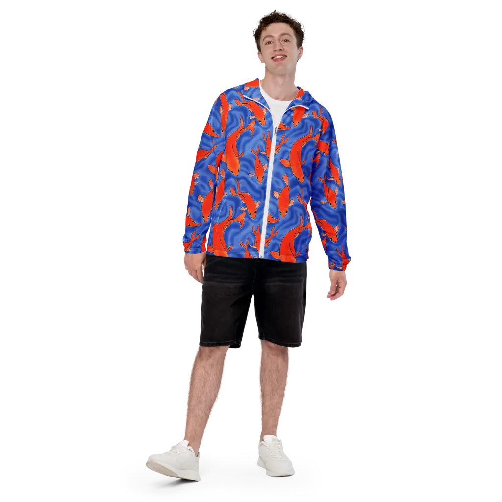 Ember Tide on Men's Windbreaker — Front