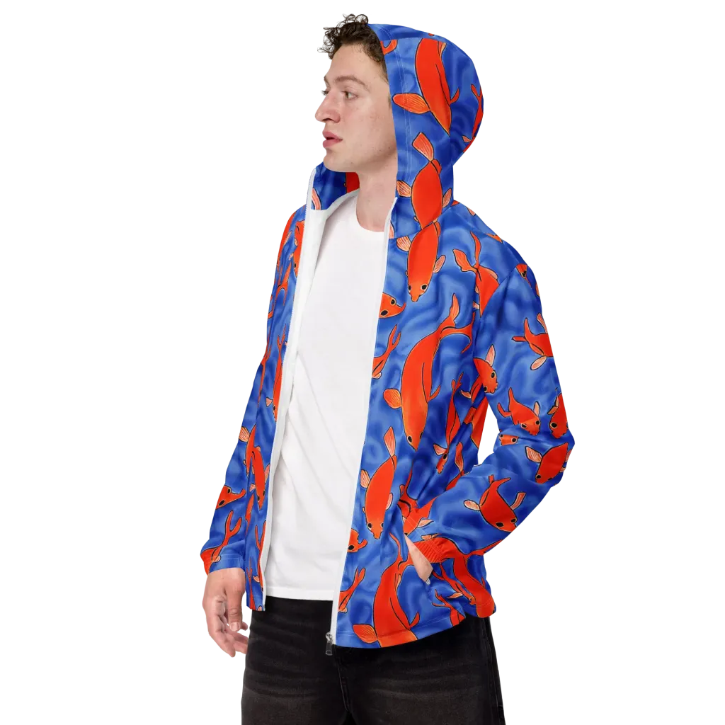 Ember Tide on Men's Windbreaker — Left Front