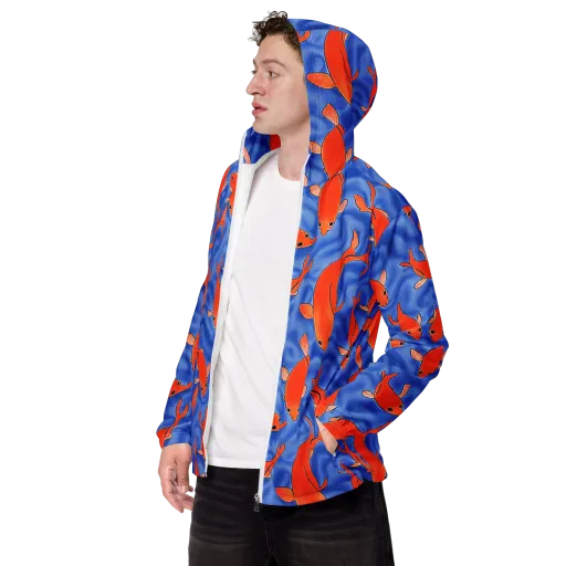 Ember Tide on a Men's Windbreaker