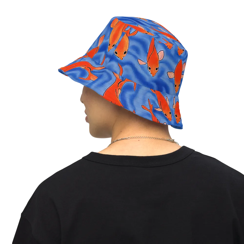 Ember Tide on Reversible Bucket Hat — Back Inside