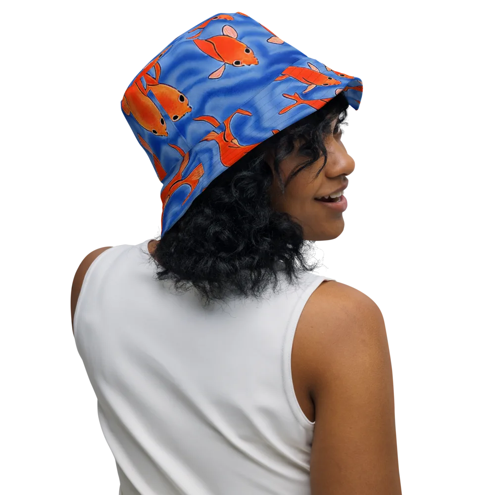 Ember Tide on Reversible Bucket Hat — Right Outside