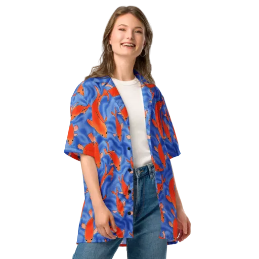 Ember Tide on a Button Shirt