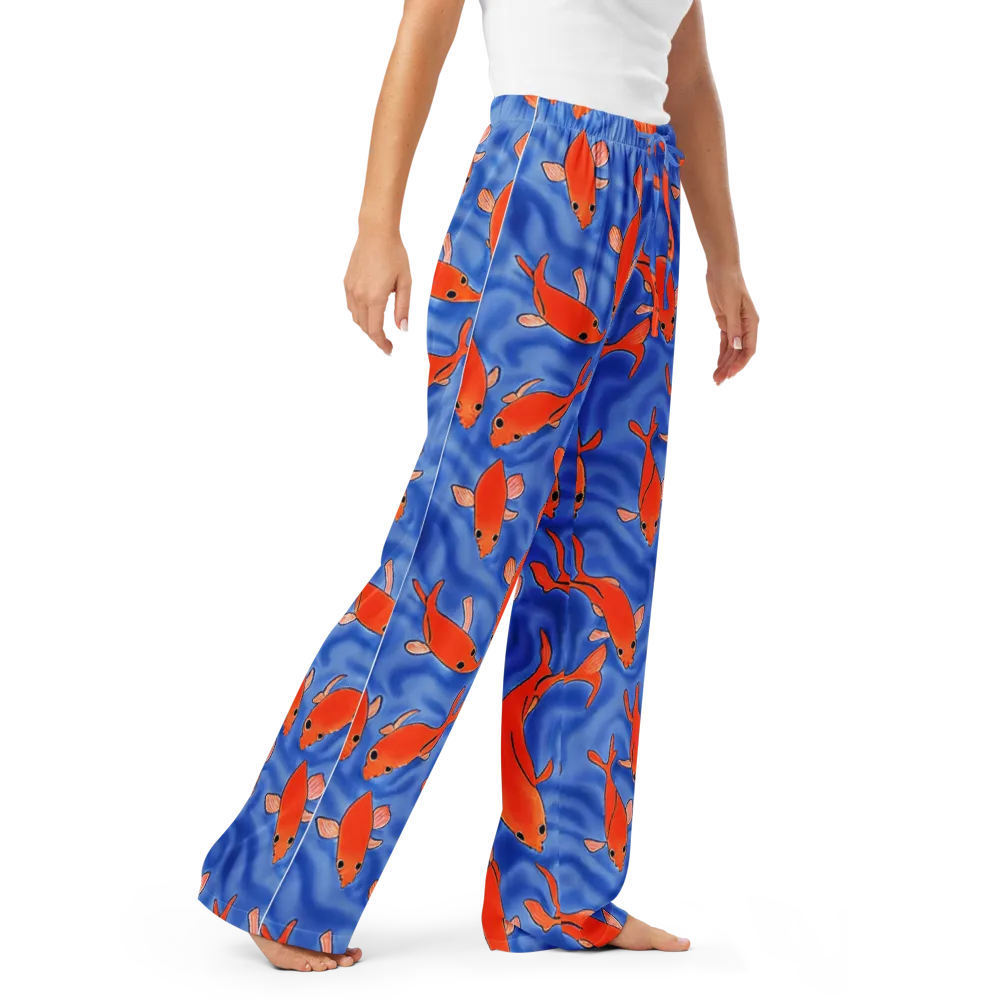 Ember Tide on Women's Pajama Pants — Right Front