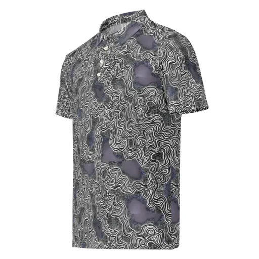 Sinuous Static on a Men's Slim Fit Polo Shirt