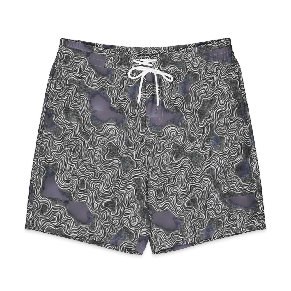 Sinuous Static on Men's Board Shorts — Front
