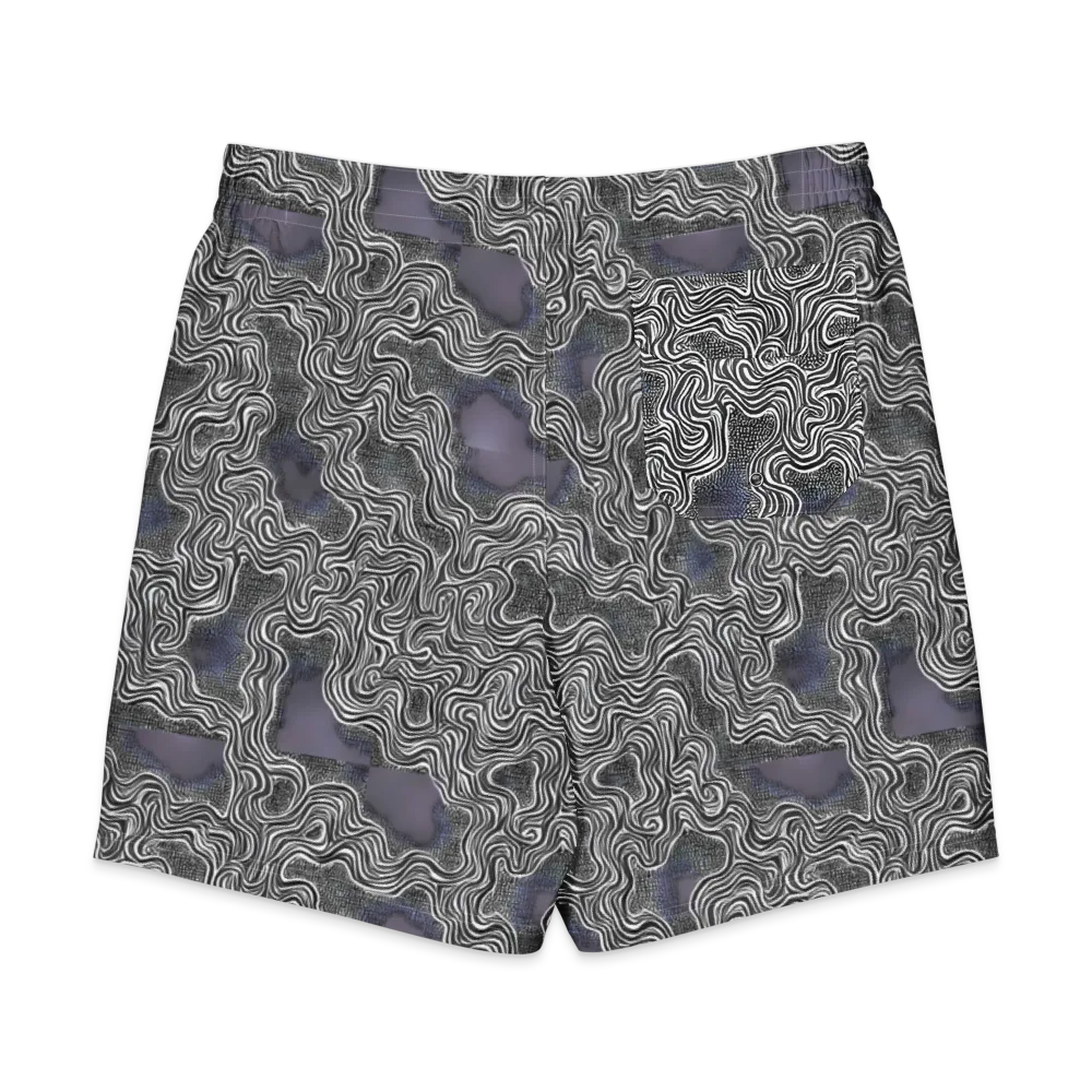Sinuous Static on Men's Board Shorts — Back