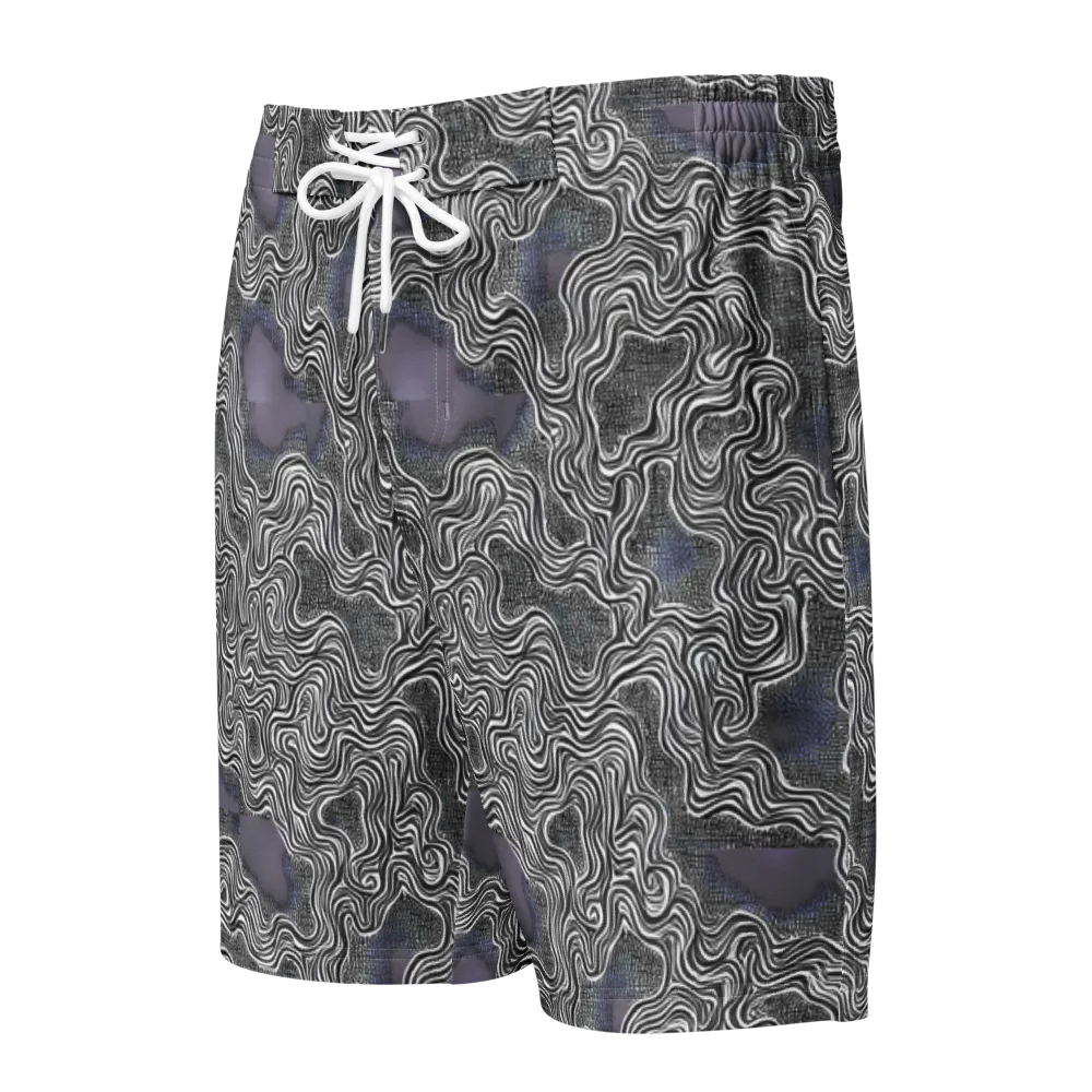Sinuous Static on Men's Board Shorts — Front