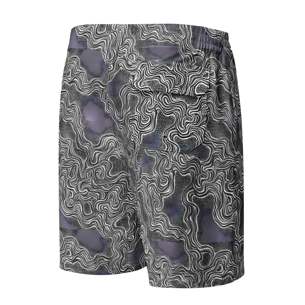 Sinuous Static on Men's Board Shorts — Back