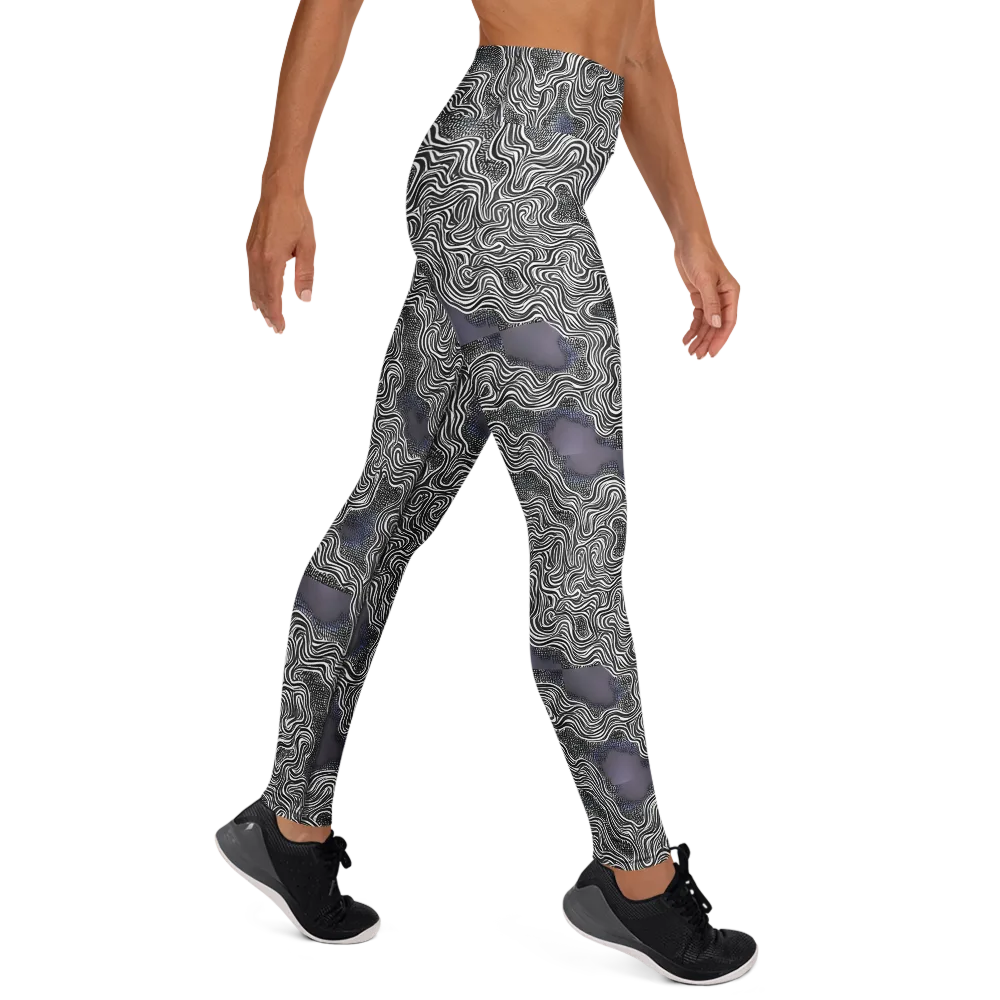 Sinuous Static on Yoga Leggings — Right