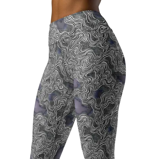 Sinuous Static on a Yoga Leggings