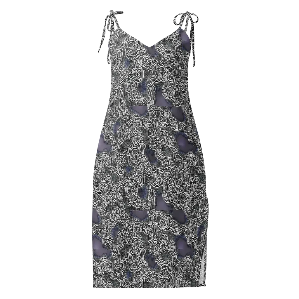 Sinuous Static on Slip Dress — Front