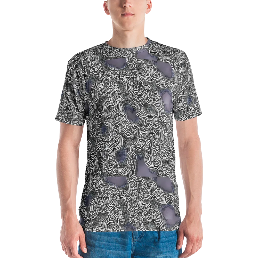 Sinuous Static on Men's Crew Neck T-Shirt — Front