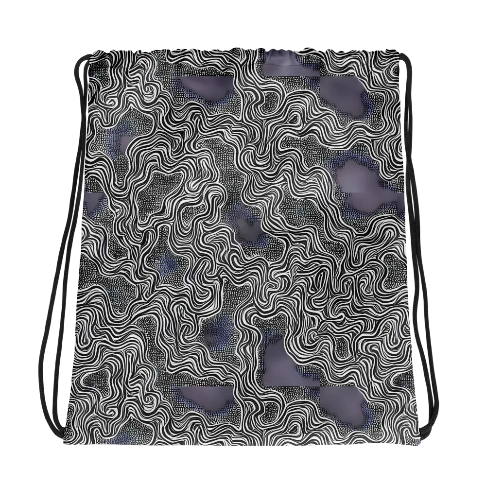 Sinuous Static on Drawstring Bag — Photo
