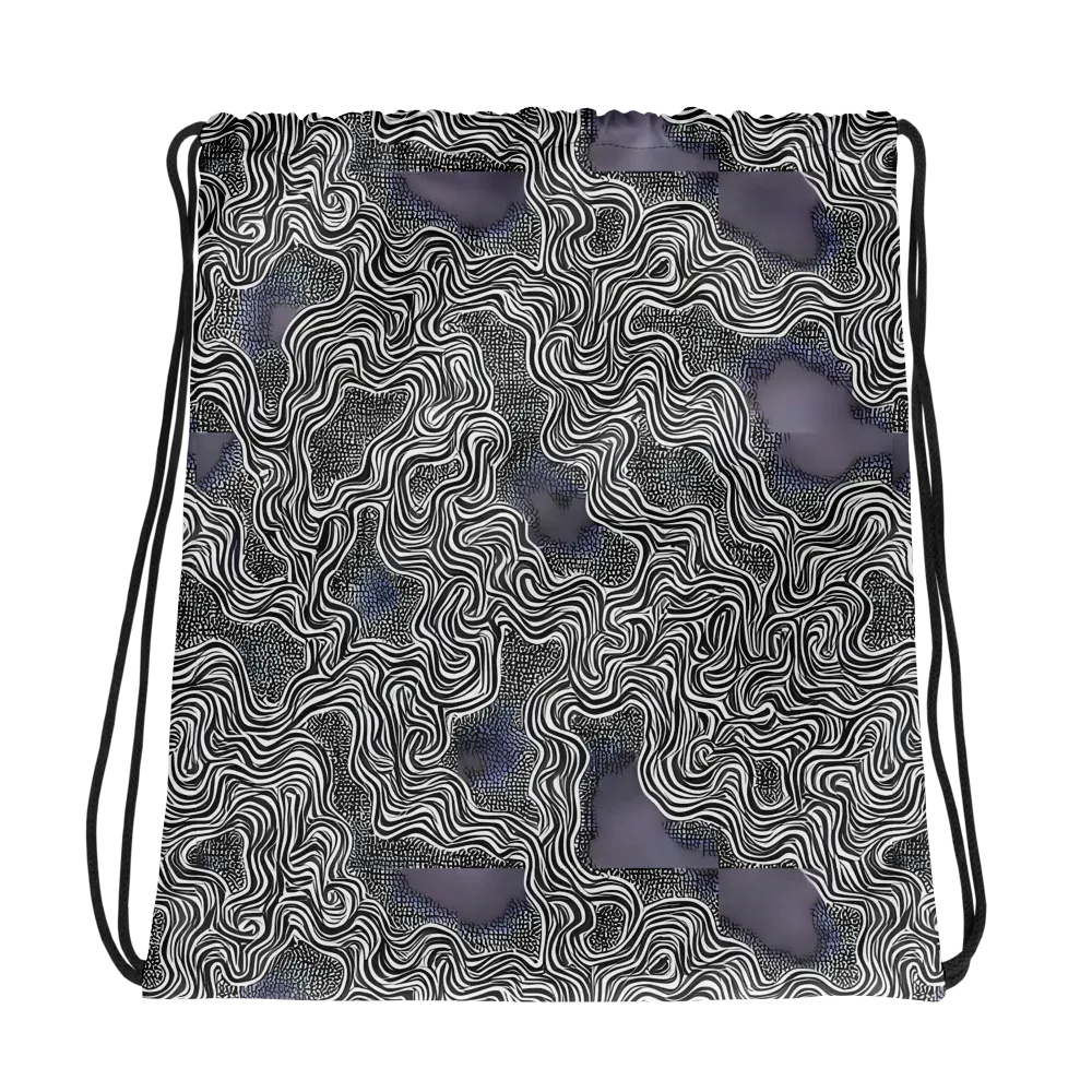 Sinuous Static on Drawstring Bag — Photo
