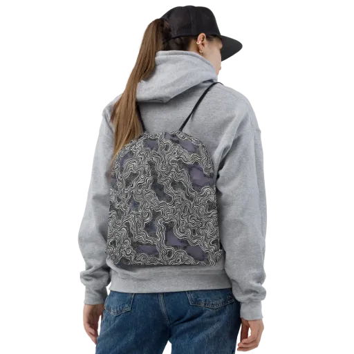 Sinuous Static on a Drawstring Bag