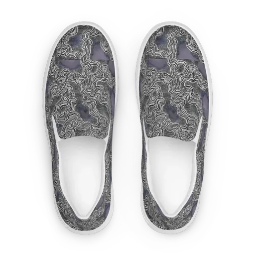 Sinuous Static on a Women's Slip-On Canvas Shoes