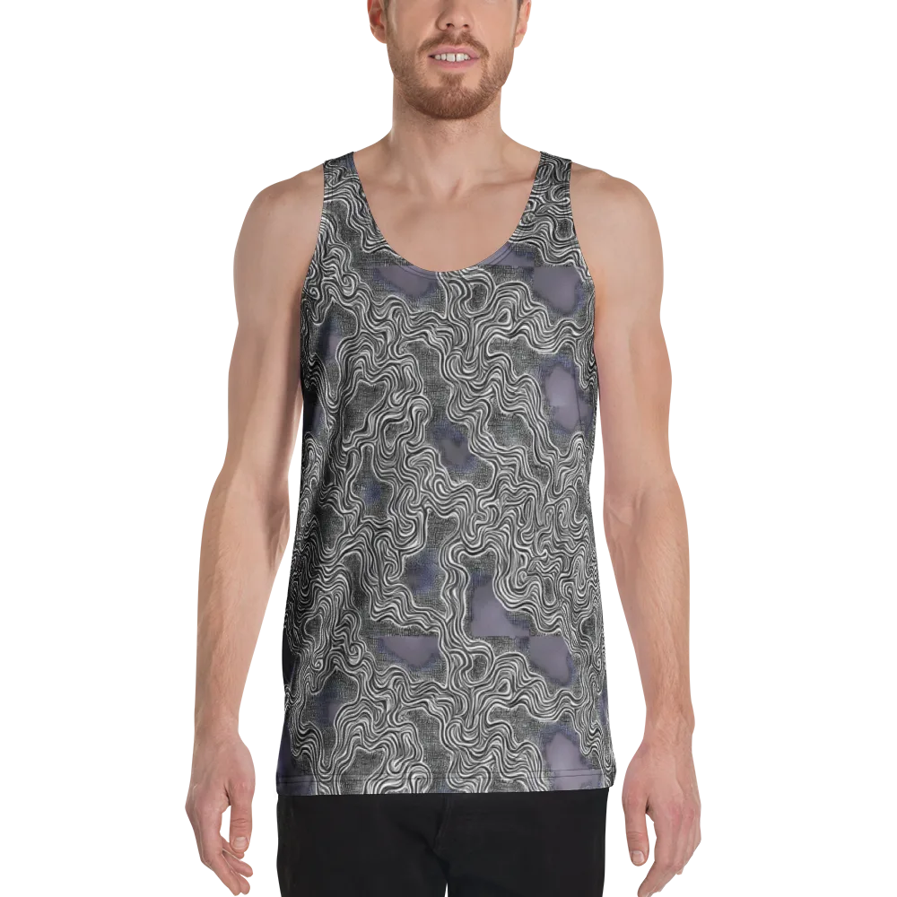Sinuous Static on Men's Tank Top — Front