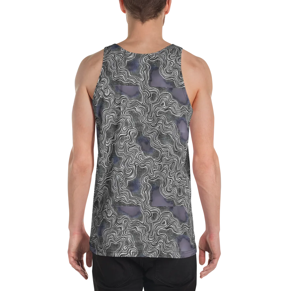 Sinuous Static on Men's Tank Top — Back