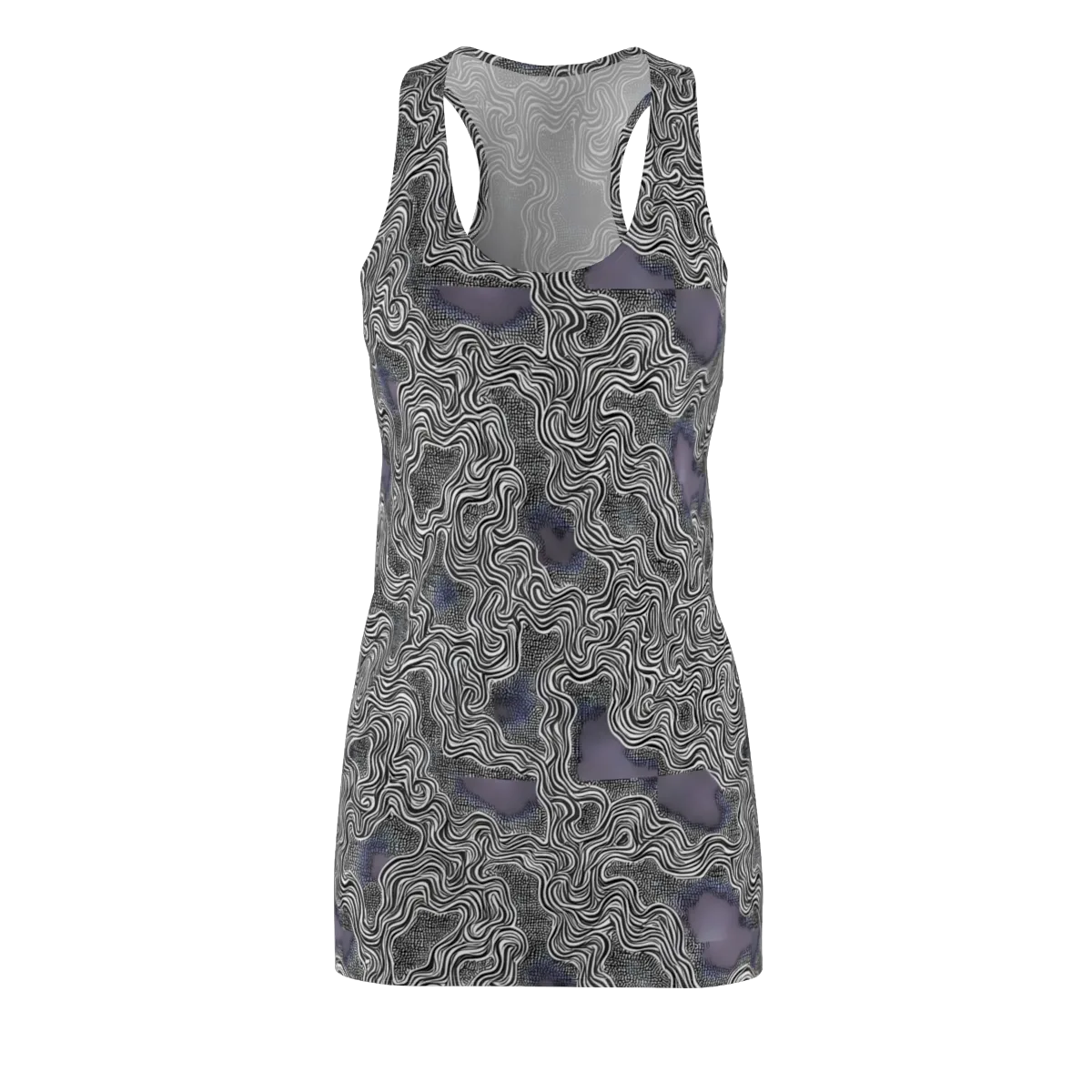 Sinuous Static on Racerback Dress — Front