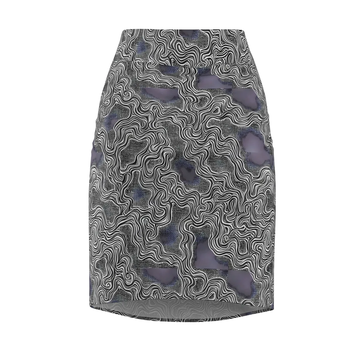 Sinuous Static on Pencil Skirt — Front