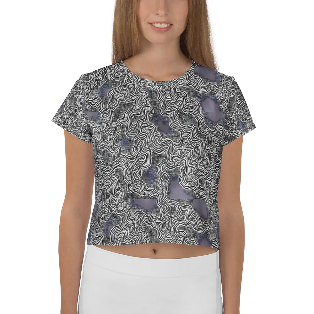 Sinuous Static on Crop Tee — Front