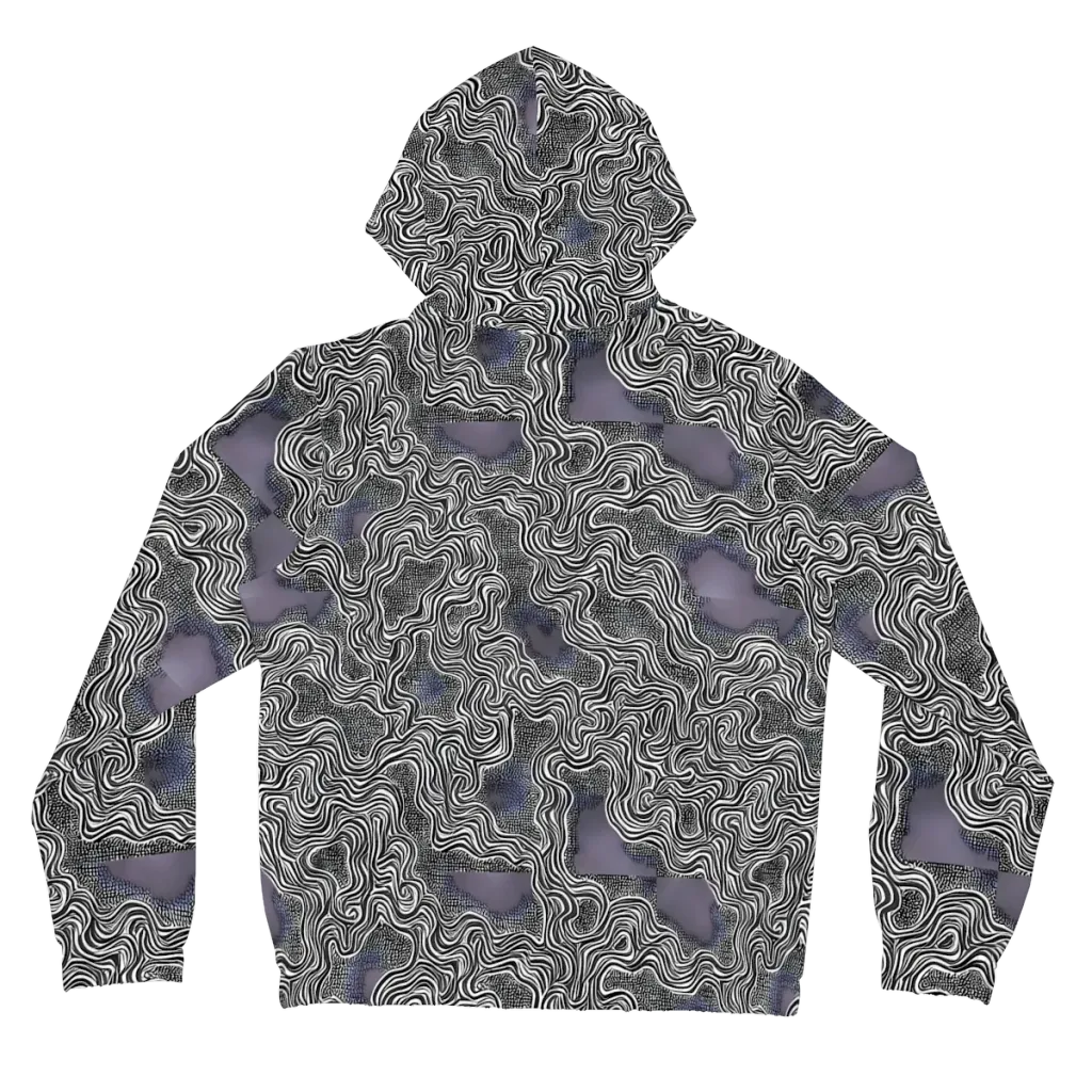 Sinuous Static on Women's Full-Zip Hoodie — Back