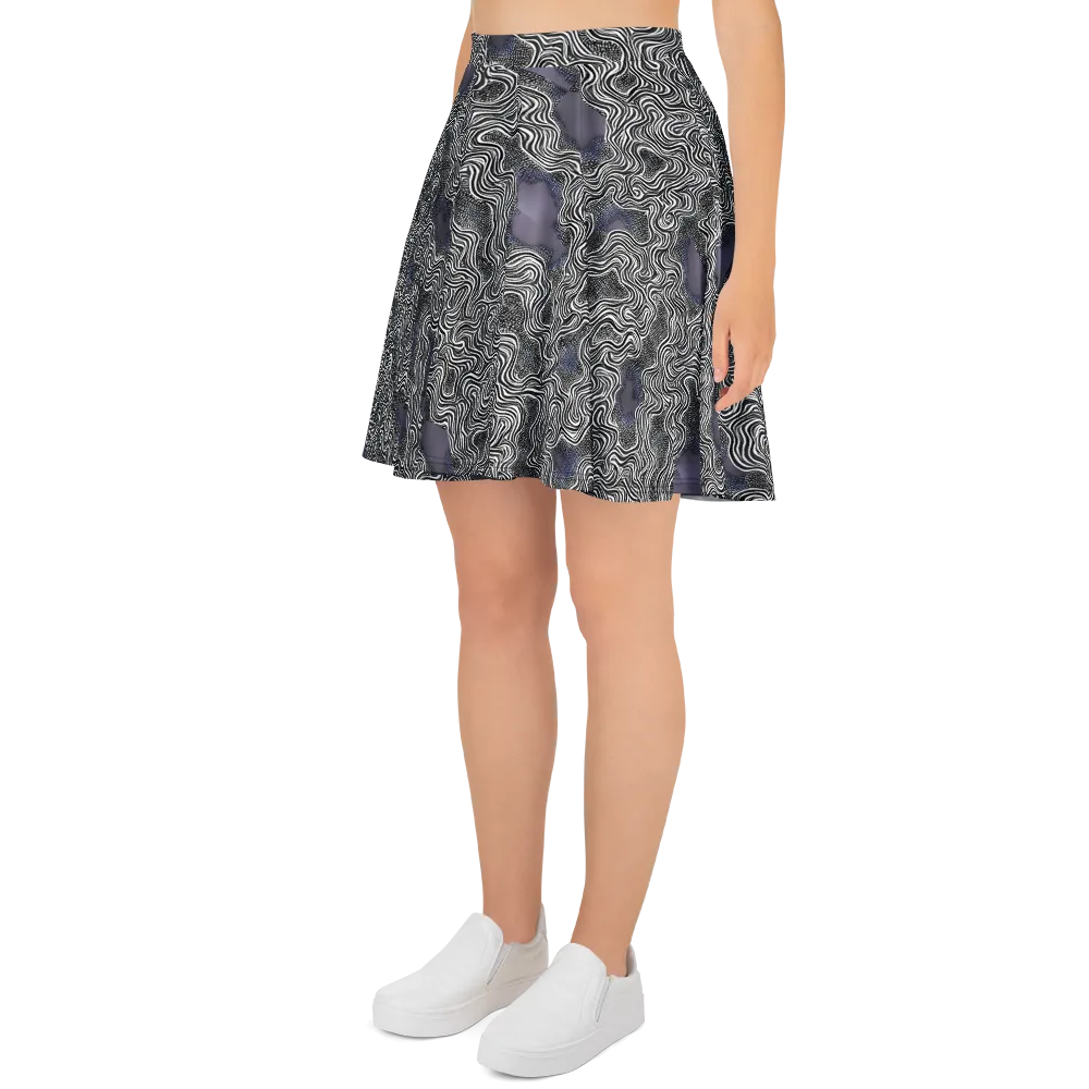 Sinuous Static on Skater Skirt — Left