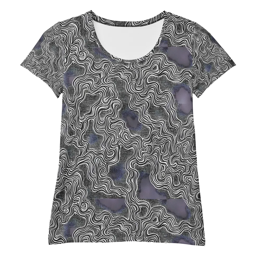Sinuous Static on Women's Athletic T-Shirt — Front