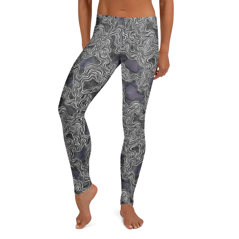 Sinuous Static on Leggings — Front