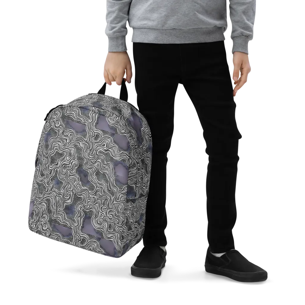Sinuous Static on Minimalist Backpack — Zoomed-in