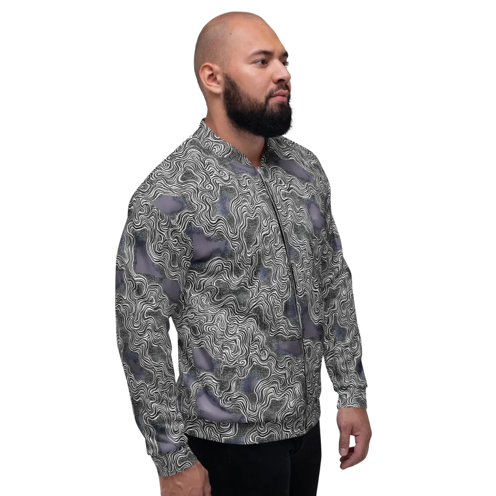 Sinuous Static on Bomber Jacket — Right