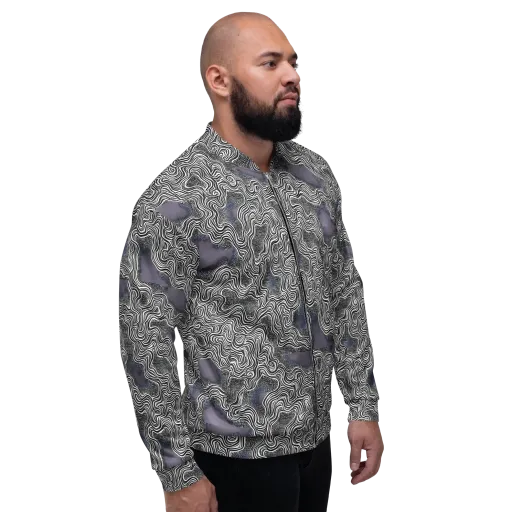 Sinuous Static on a Bomber Jacket