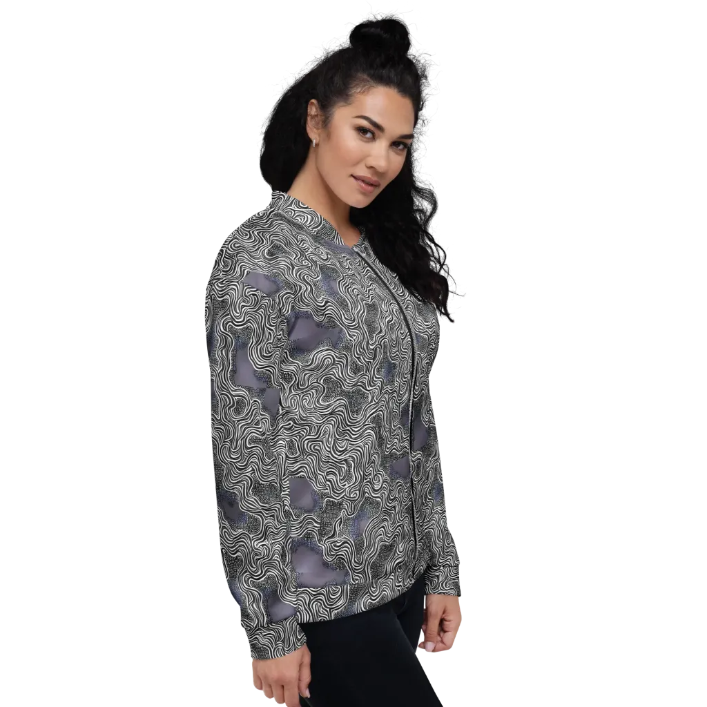 Sinuous Static on Bomber Jacket — Right