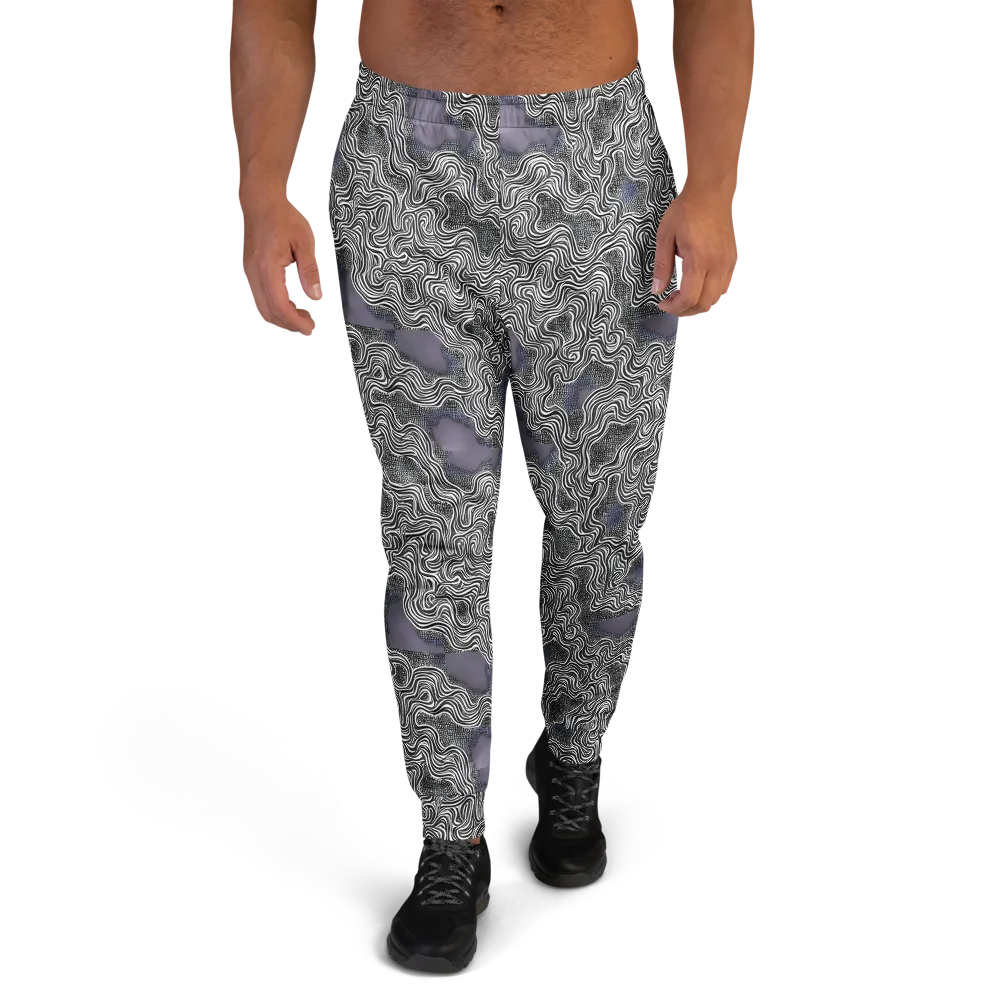 Sinuous Static on Men's Joggers — Front