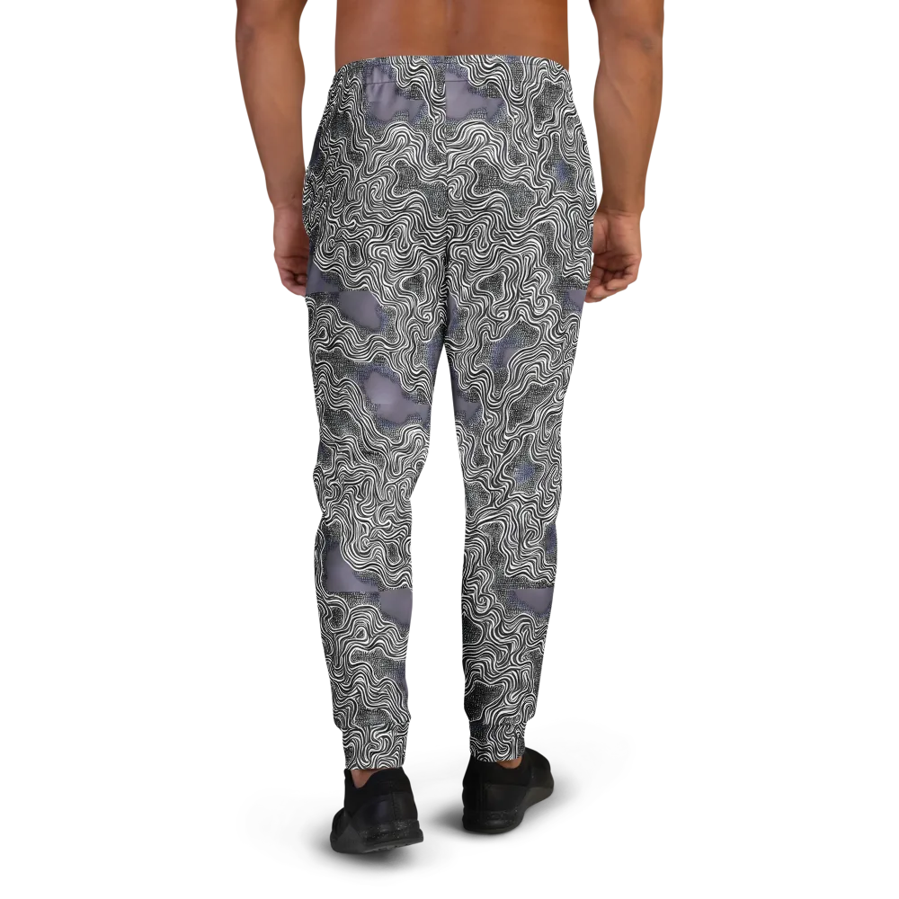 Sinuous Static on Men's Joggers — Back