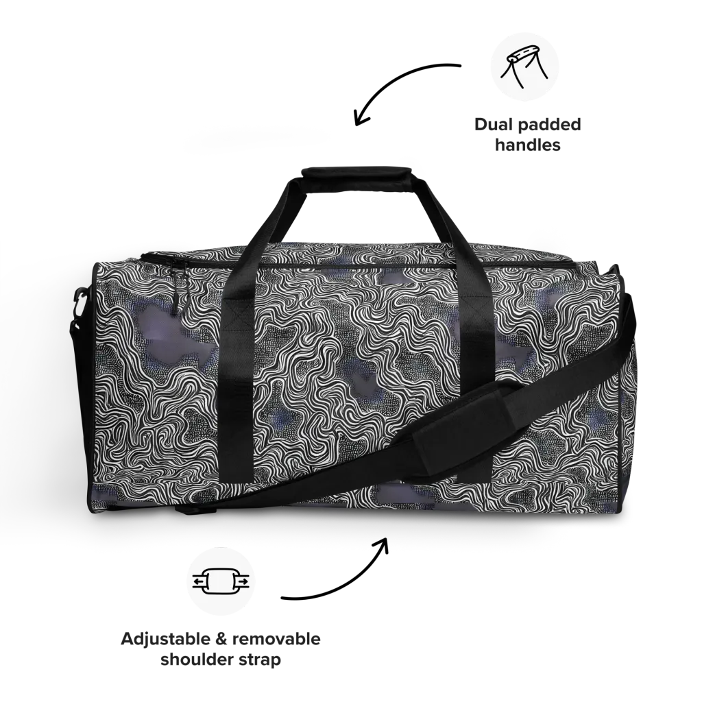 Sinuous Static on Duffle Bag — Front