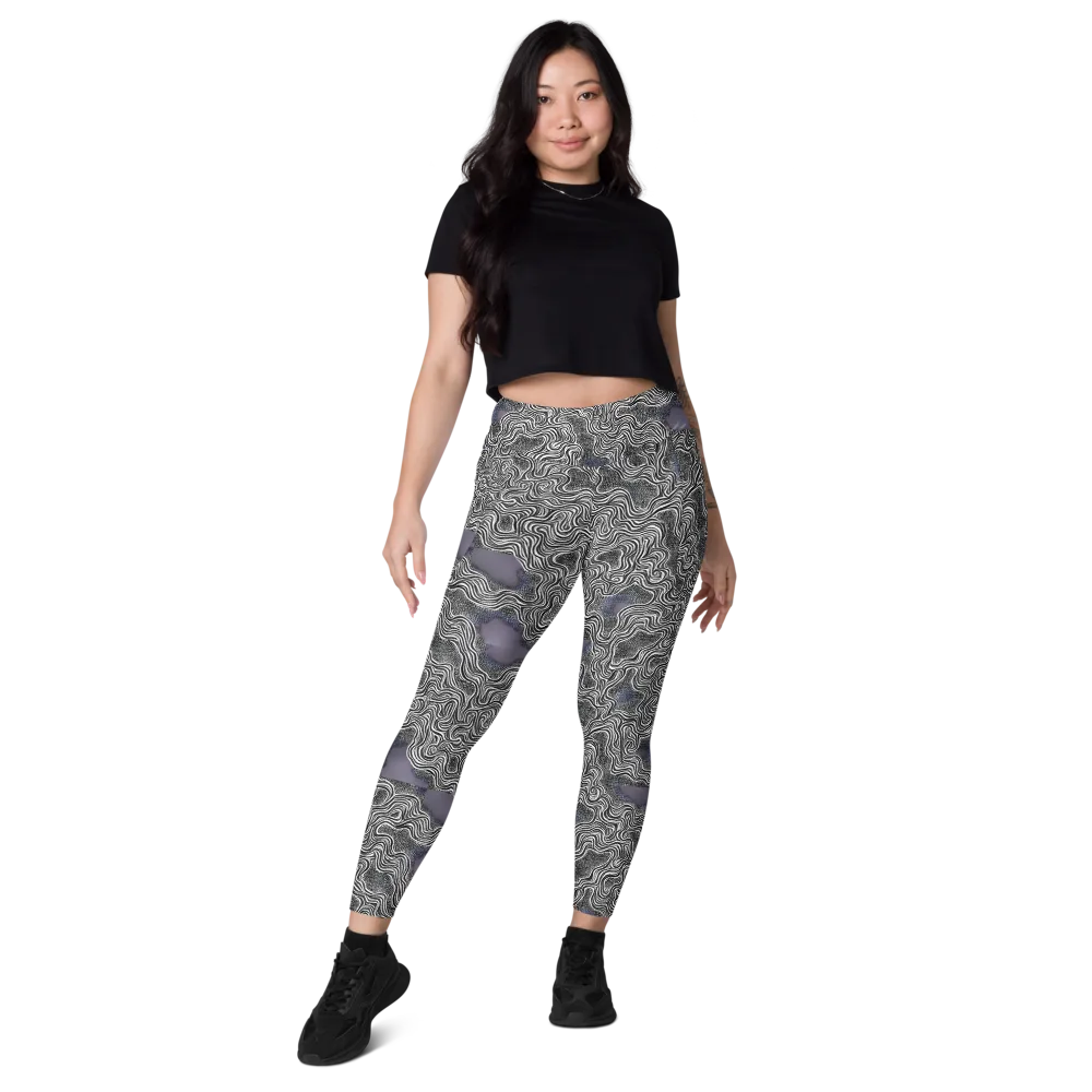 Sinuous Static on Leggings with Pockets — Front