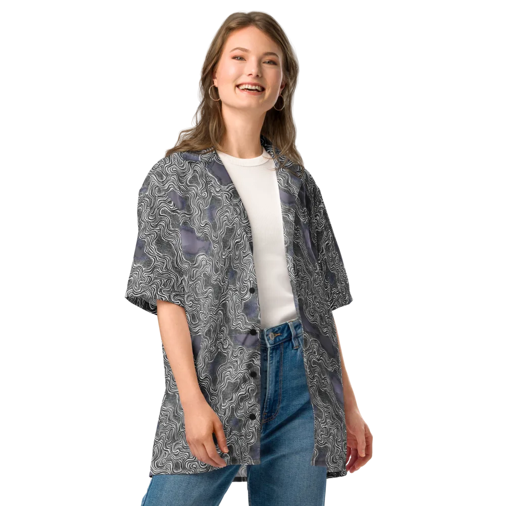 Sinuous Static on Button Shirt — Front