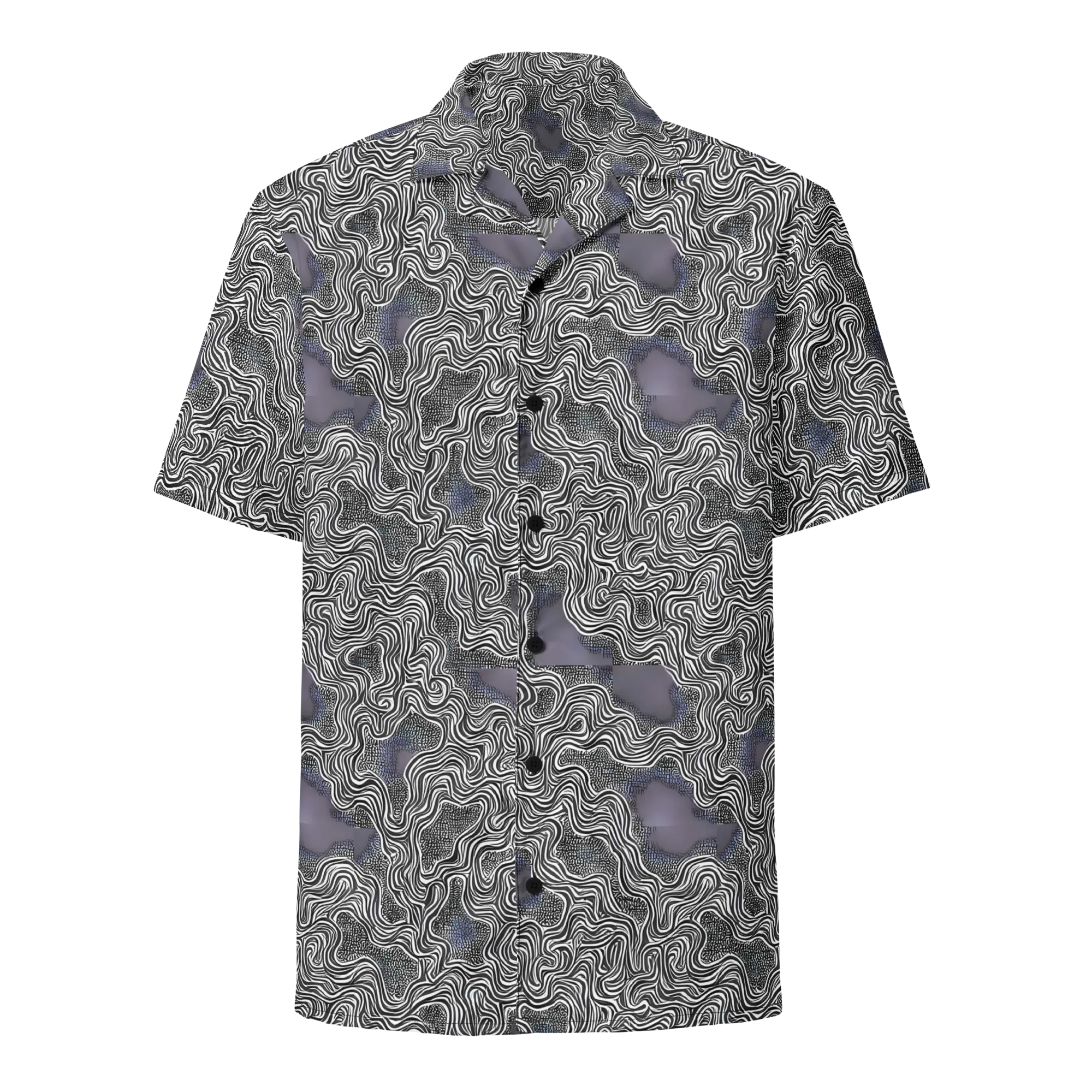 Sinuous Static on Button Shirt — Front