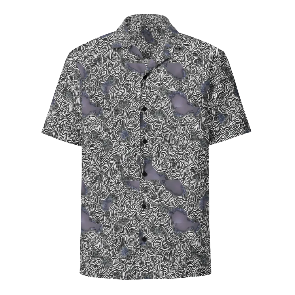 Sinuous Static on Button Shirt — Front