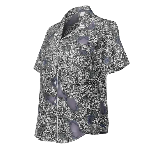 Sinuous Static on a Women's Short Sleeve Pajama Top