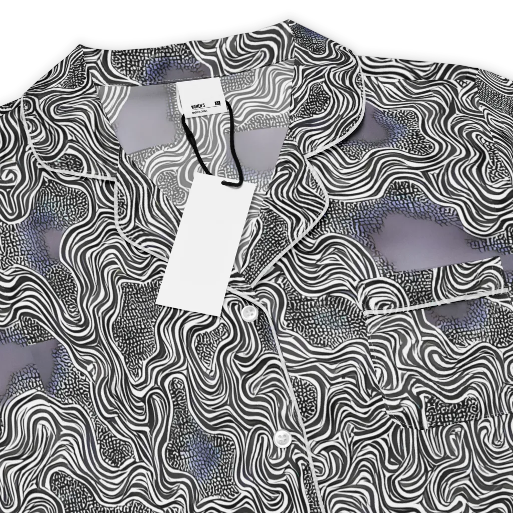 Sinuous Static on Women's Short Sleeve Pajama Top — Product details