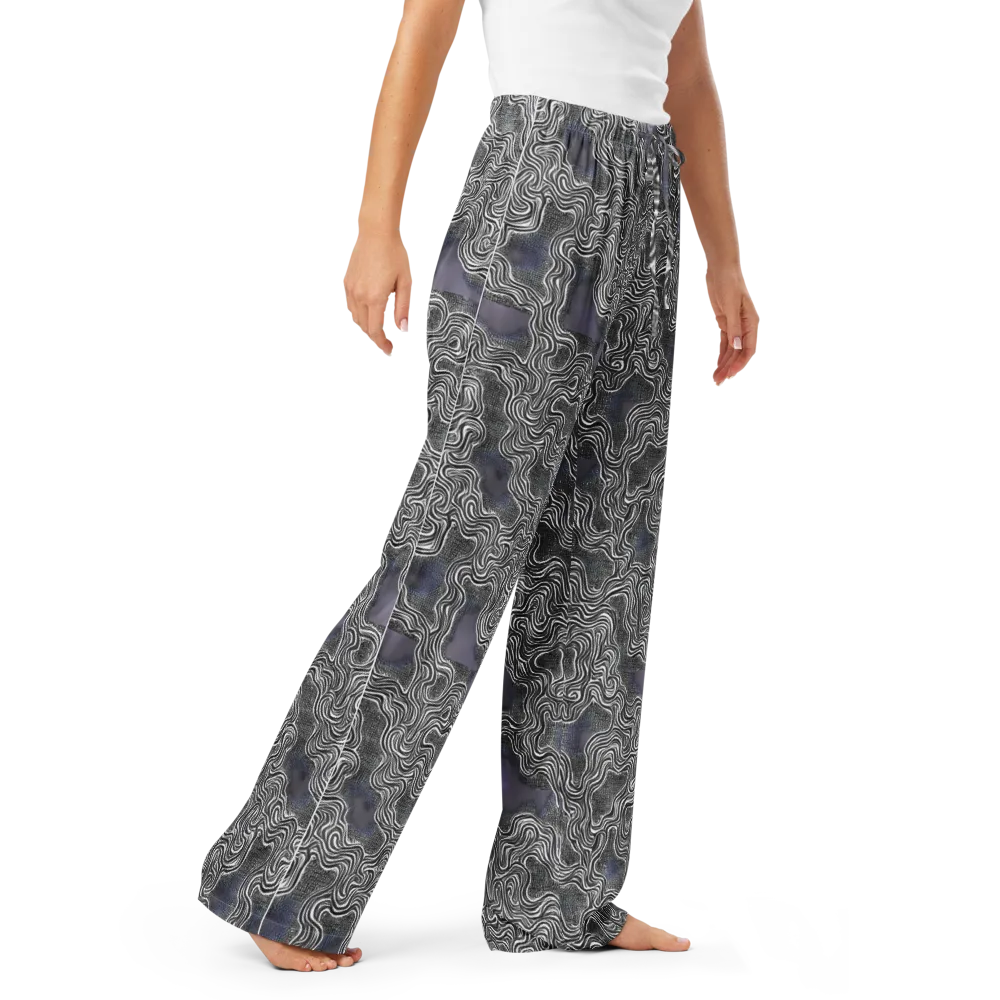 Sinuous Static on Women's Pajama Pants — Right Front