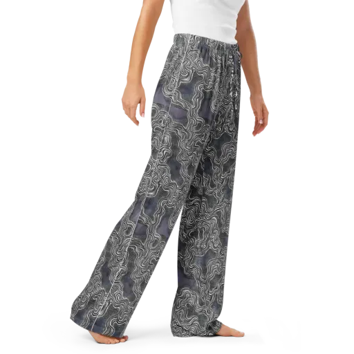 Sinuous Static on a Women's Pajama Pants