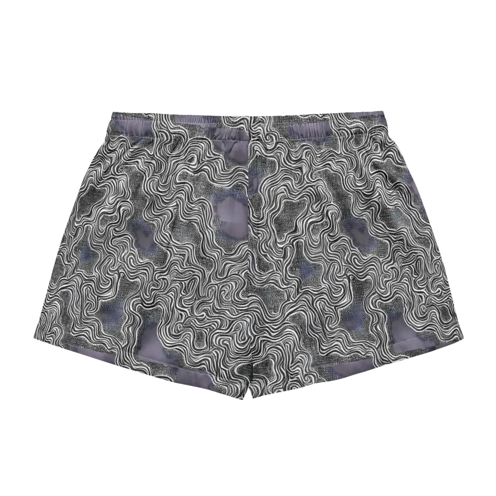 Sinuous Static on Women's Pajama Shorts — Back